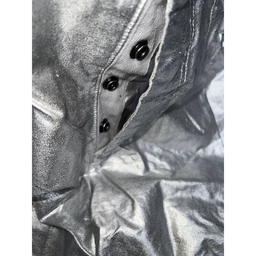 Free People Y2K Pockets Cargo Wide Mesmerize Me Preppy Pants Metallic M A004045 - Picture 4 of 12